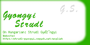gyongyi strudl business card